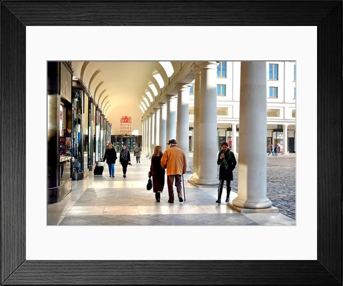 Framed Print : London, England, UK. Entrance to the Royal Opera House under an arcade in Covent Garden Framed Print : London, England, UK. Entrance to the Royal Opera House under an arcade in Covent Garden