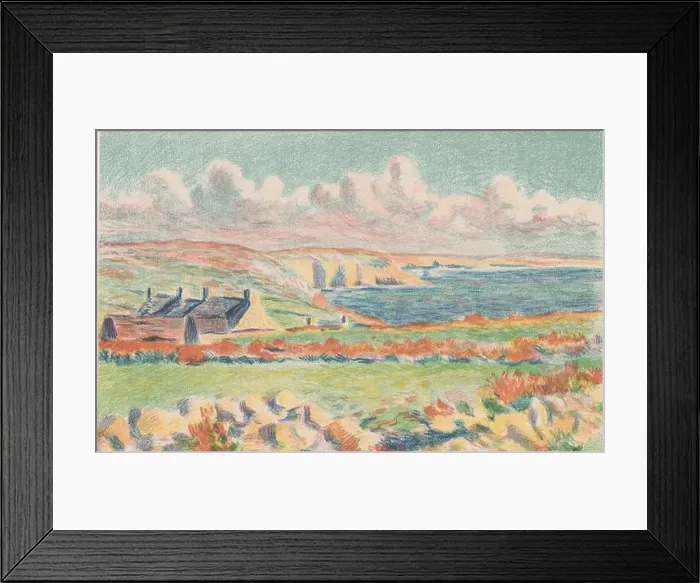 Framed Print : Coastal landscape with houses, Camaret (original title) Framed Print : Coastal landscape with houses, Camaret (original title)