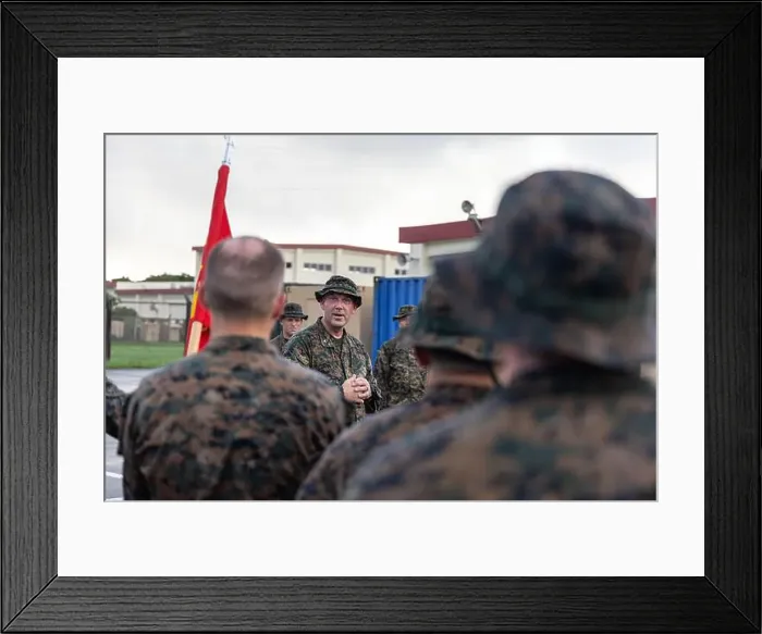 Framed Print : U.S. Marine Corps Col. Richard Martin