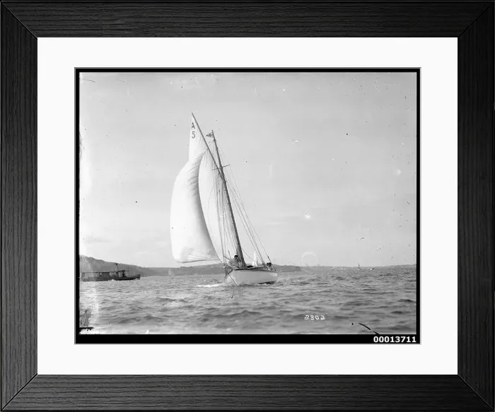 Framed Print : A photograph of a yacht, possibly the first HOANA Framed Print : A photograph of a yacht, possibly the first HOANA