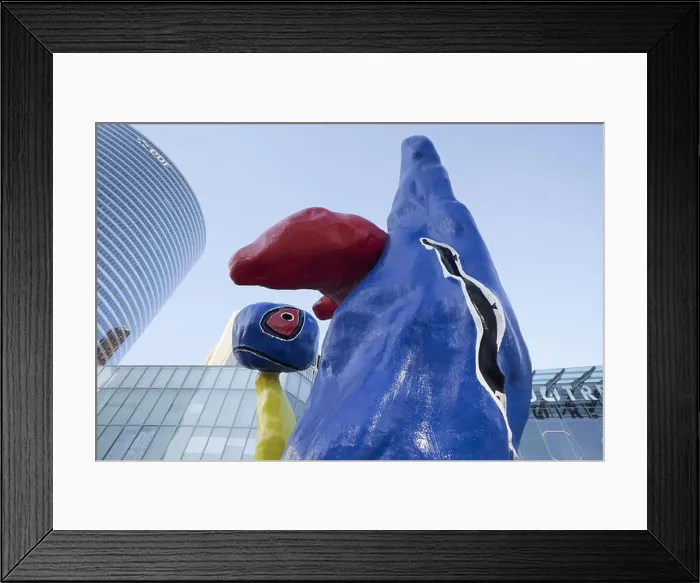 Framed Print : France, Paris, La Defense, art, sculptures Deux Personnages Fantastiques from Joan Miro Framed Print : France, Paris, La Defense, art, sculptures Deux Personnages Fantastiques from Joan Miro