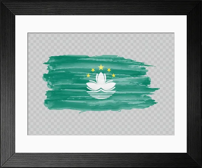 Framed Print : Watercolor painting flag of Macau. Hand drawing brush stroke Framed Print : Watercolor painting flag of Macau. Hand drawing brush stroke