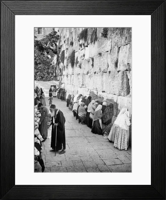 Framed Print : Jews at Wailing Wall, Jerusalem, Israel, circa 1920 Framed Print : Jews at Wailing Wall, Jerusalem, Israel, circa 1920