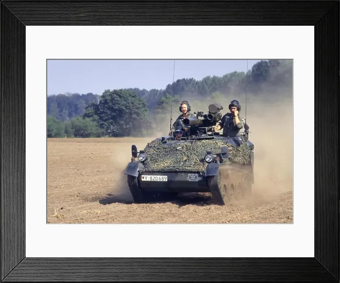 Framed Print : German paratroopers light tank Wiesel Framed Print : German paratroopers light tank Wiesel