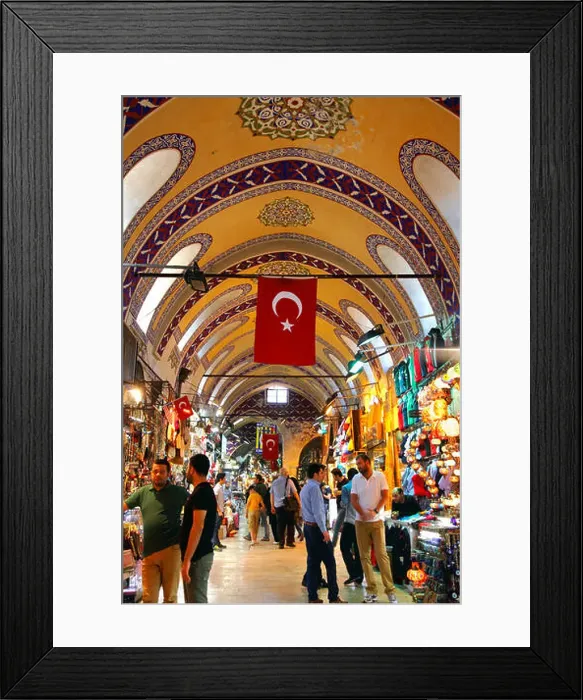 Framed Print : Turkey, Istanbul (municipality of Fatih), district of Beyazit, the Grand Bazaar (Kapali Carsi) Framed Print : Turkey, Istanbul (municipality of Fatih), district of Beyazit, the Grand Bazaar (Kapali Carsi)