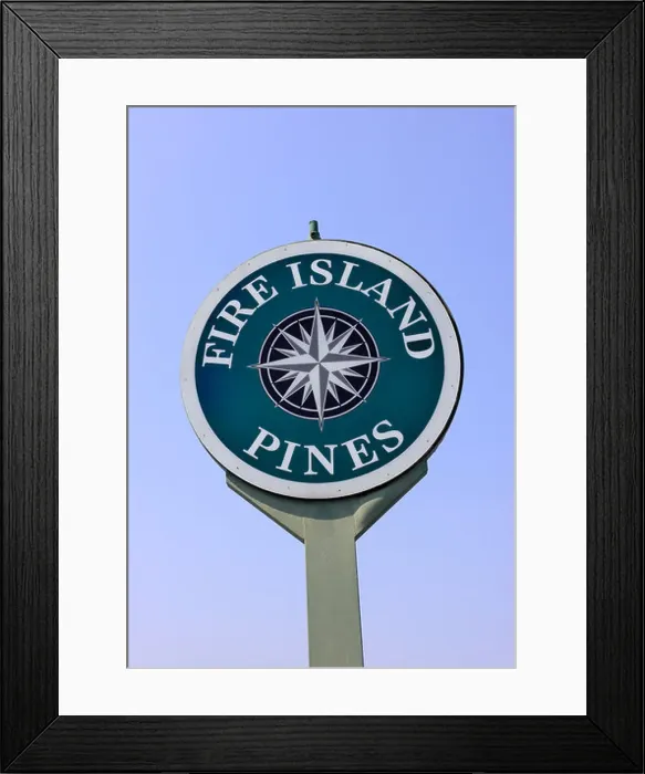 Framed Print : Sign at ferry terminal for trip to Fire Island Pines, a beach community on Fire Island, Long Island NY Framed Print : Sign at ferry terminal for trip to Fire Island Pines, a beach community on Fire Island, Long Island NY