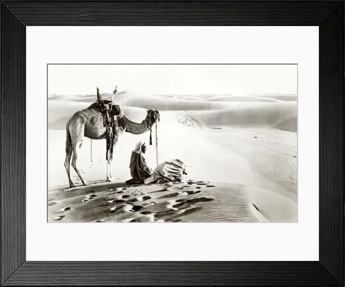 Framed Print : Arabs At Prayer in the Desert Framed Print : Arabs At Prayer in the Desert