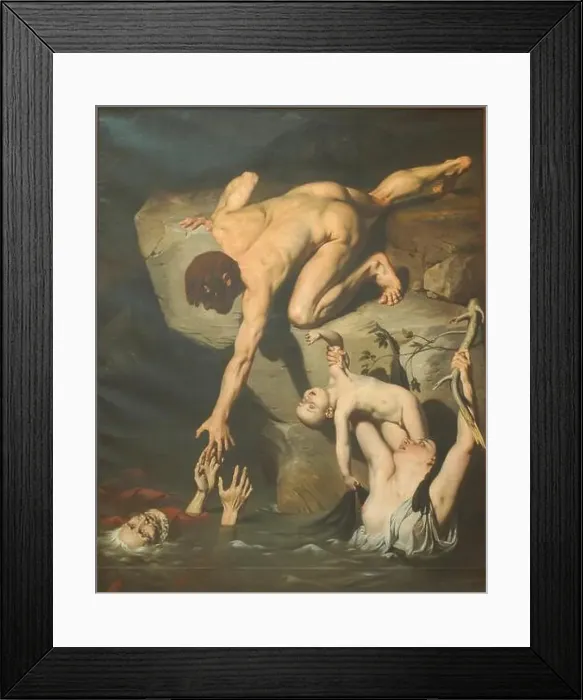 Framed Print : The Deluge. Museum: Musée des Beaux-Arts, Lyon. Author: COURT, JOSEPH-DESIRE Framed Print : The Deluge. Museum: Musée des Beaux-Arts, Lyon. Author: COURT, JOSEPH-DESIRE