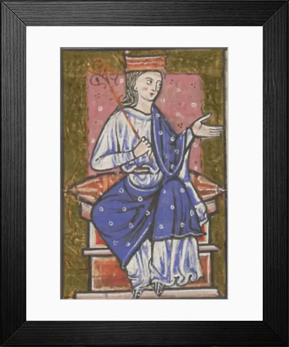 Framed Print : 1288 Æthelflæd as depicted in the cartulary of Abingdon Abbey Framed Print : 1288 Æthelflæd as depicted in the cartulary of Abingdon Abbey