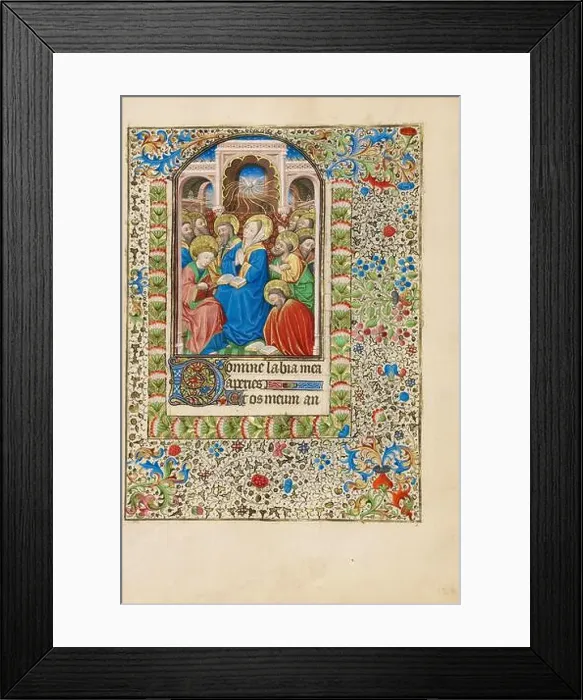 Framed Print : Pentecost; Book of Hours, about 1440-1450 Framed Print : Pentecost; Book of Hours, about 1440-1450