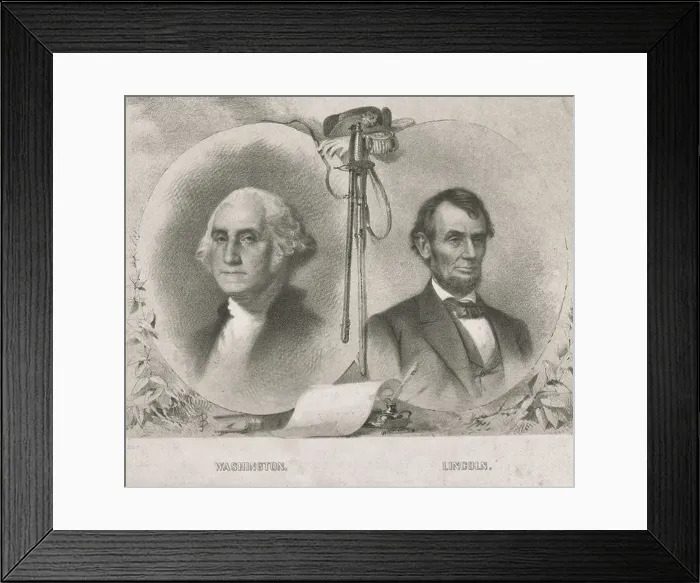 Framed Print : George Washington and Abraham Lincoln Framed Print : George Washington and Abraham Lincoln