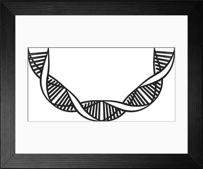 Framed Print : dna chain with curve science icon Framed Print : dna chain with curve science icon