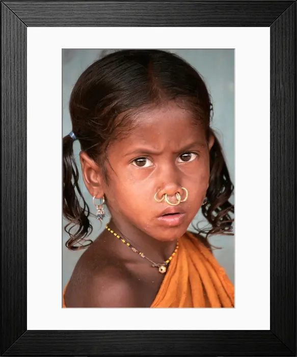 Framed Print : Baroja girl at the village of Janiguba, near Jeypore, Orissa, India Framed Print : Baroja girl at the village of Janiguba, near Jeypore, Orissa, India