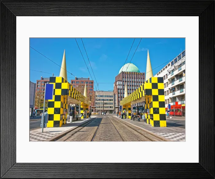 Framed Print : HANOVER, GERMANY - MAY 1, 2013: Bus stop Steintor in the center of Old City in Hanover in Germany Framed Print : HANOVER, GERMANY - MAY 1, 2013: Bus stop Steintor in the center of Old City in Hanover in Germany