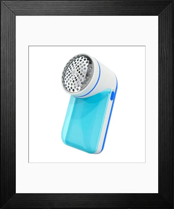 Framed Print : Lint remover, fabric shaver. 3D rendering isolated on white background Framed Print : Lint remover, fabric shaver. 3D rendering isolated on white background