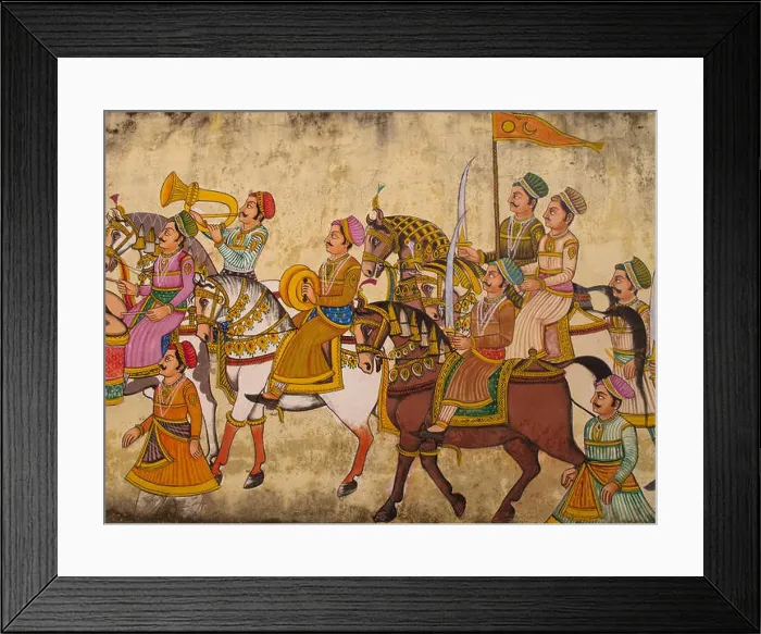 Framed Print : A wall painting in a hotel in Udaipur Framed Print : A wall painting in a hotel in Udaipur