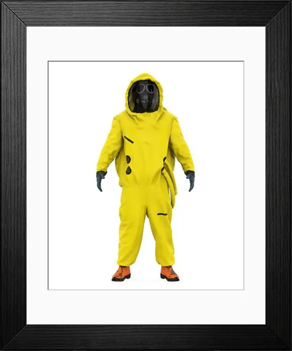 Framed Print : Hazmat Suit Isolated Framed Print : Hazmat Suit Isolated
