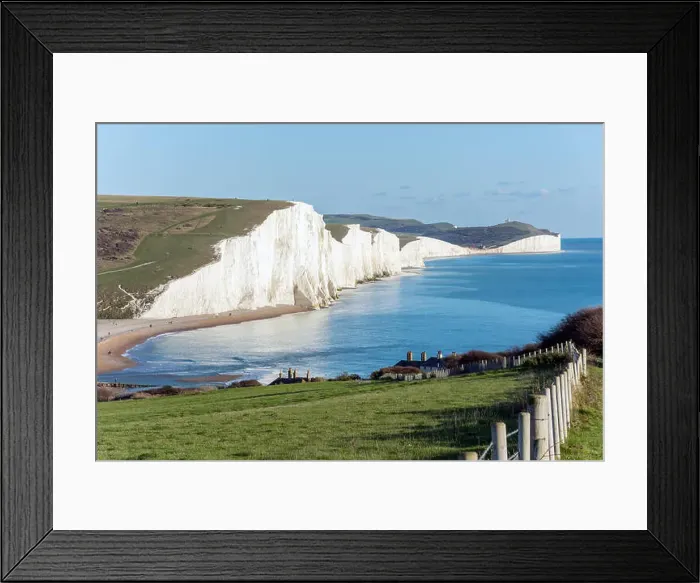 Framed Print : Seven Sisters Cliffs from Seaford Head Nature Reserve, Seaford, East Sussex, England, United Kingdom Framed Print : Seven Sisters Cliffs from Seaford Head Nature Reserve, Seaford, East Sussex, England, United Kingdom