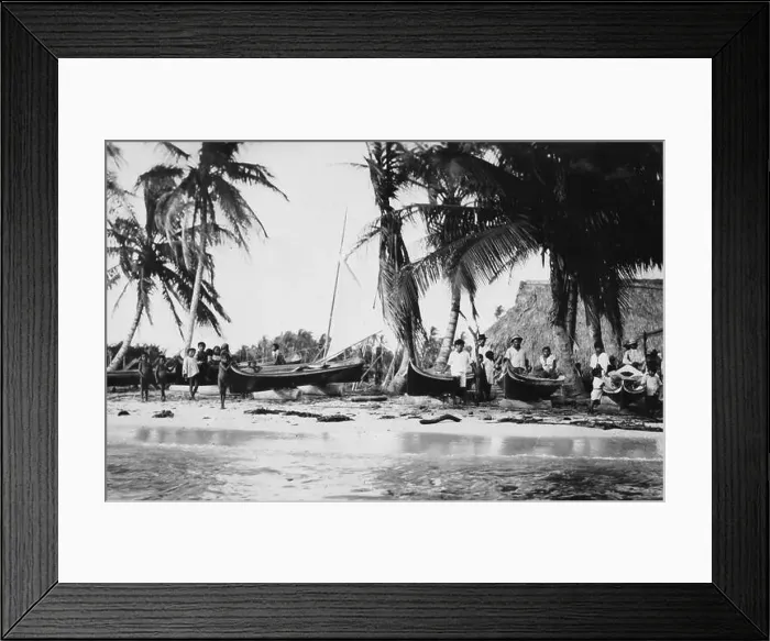 Framed Print : Guna (or Kuna or Cuna) Indigenous people are shown in the Sanblas Islands region off the coast of Panama, ca. 1936 Framed Print : Guna (or Kuna or Cuna) Indigenous people are shown in the Sanblas Islands region off the coast of Panama, ca. 1936