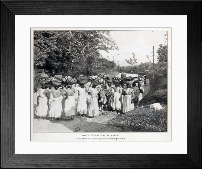 Framed Print : Women on the Way to Market from the book Panama and the Canal in picture and prose : a complete story of Panama Framed Print : Women on the Way to Market from the book Panama and the Canal in picture and prose : a complete story of Panama
