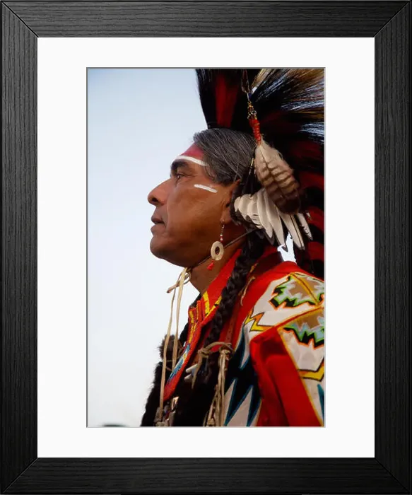 Framed Print : Big Stone Cree at Beaver Lake Cree Nation Pow Wow; Beaver Lake, Alberta, Canada