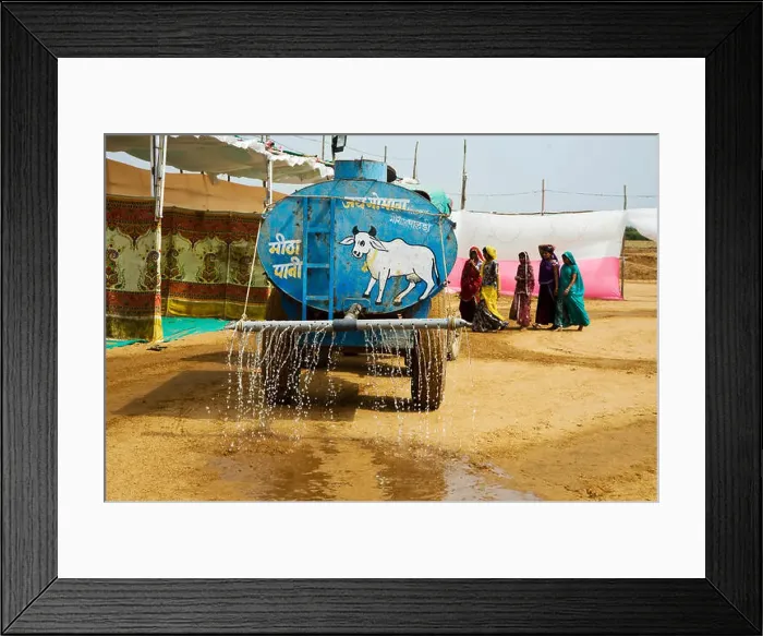 Framed Print : Water tanker, pathmeda, godham, rajasthan, india, asia Framed Print : Water tanker, pathmeda, godham, rajasthan, india, asia