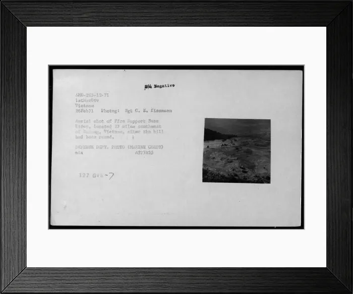Framed Print : Aerial shot of Fire Support Base Rider Framed Print : Aerial shot of Fire Support Base Rider