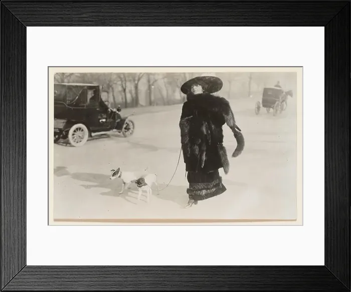Framed Print : Jacques-Henri Lartigue, Avenue du Bois de Boulogne, Paris, January 1911, 1911, gelatin silver print