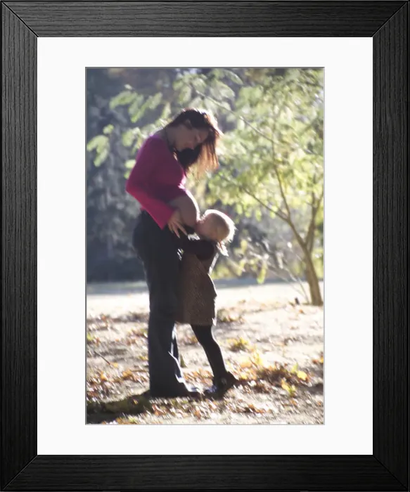 Framed Print : 3288 Pregnant mother and daughter