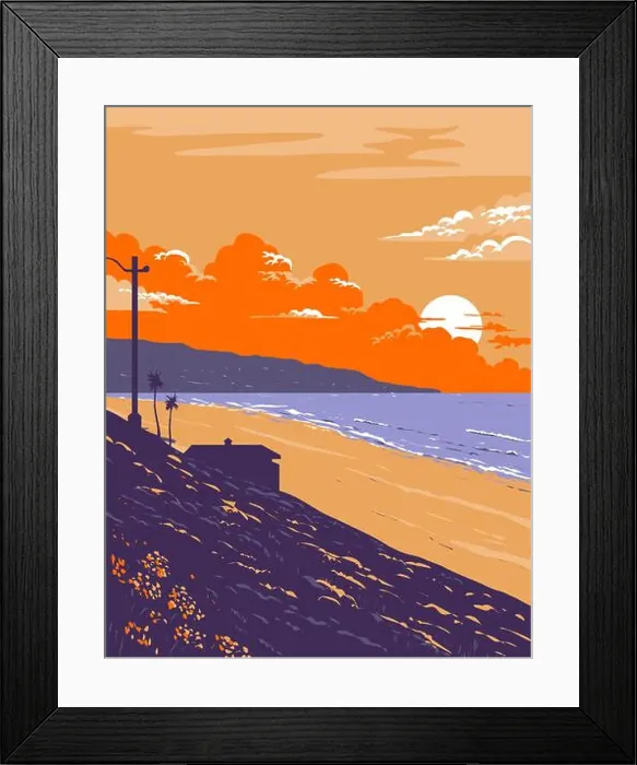 Framed Print : WPA poster art of surf beach at Redondo Beach located along the southern portion of Santa Monica Bay in Los Angeles Framed Print : WPA poster art of surf beach at Redondo Beach located along the southern portion of Santa Monica Bay in Los Angeles