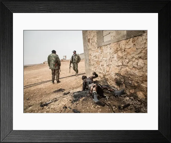 Framed Print : Going to Raqqa - 21 / 12 / 2016 - Syria - SYRIA ROJAVA / This village was just took off from ISIS by the YPG SOLDIERS Framed Print : Going to Raqqa - 21 / 12 / 2016 - Syria - SYRIA ROJAVA / This village was just took off from ISIS by the YPG SOLDIERS