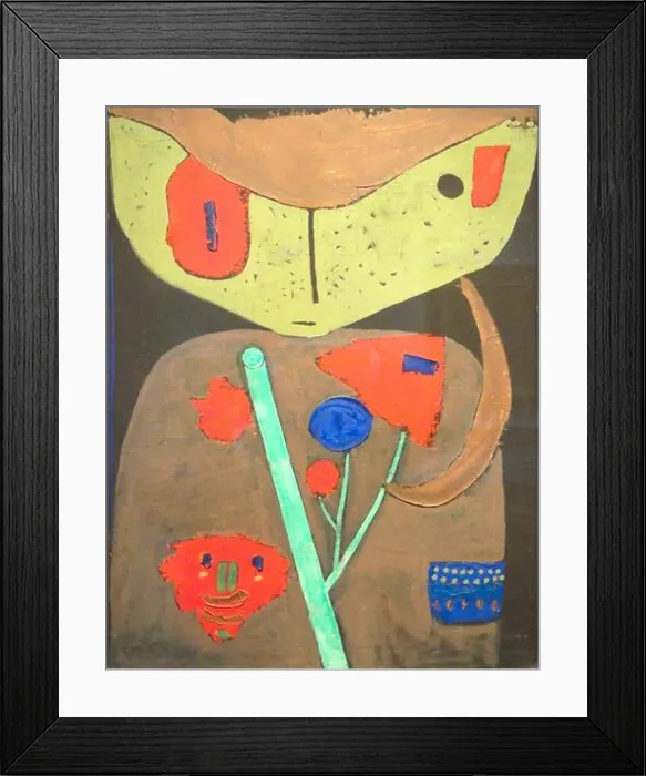 Framed Print : Paul Klee - Figure go the Oriental Theatre - 1934 Framed Print : Paul Klee - Figure go the Oriental Theatre - 1934