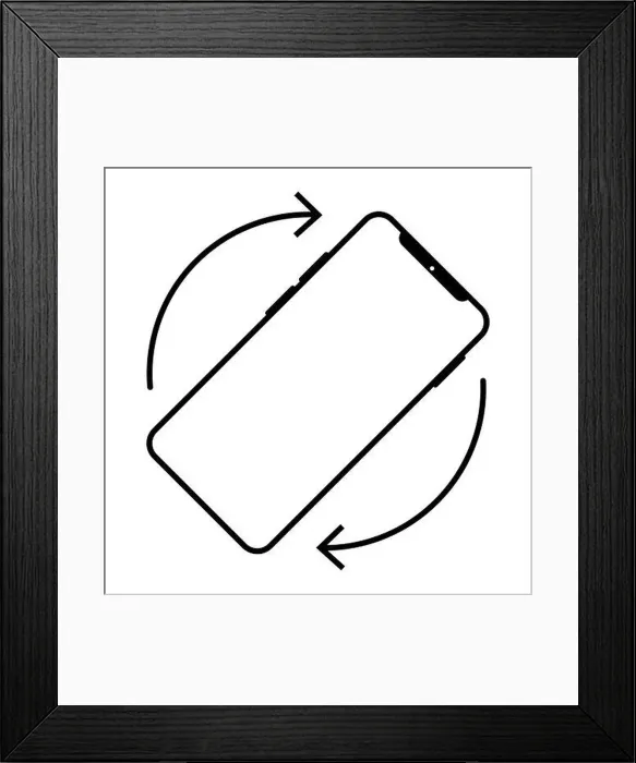 Framed Print : Rotate Phone Icon. Vector illustration, EPS10 Framed Print : Rotate Phone Icon. Vector illustration, EPS10
