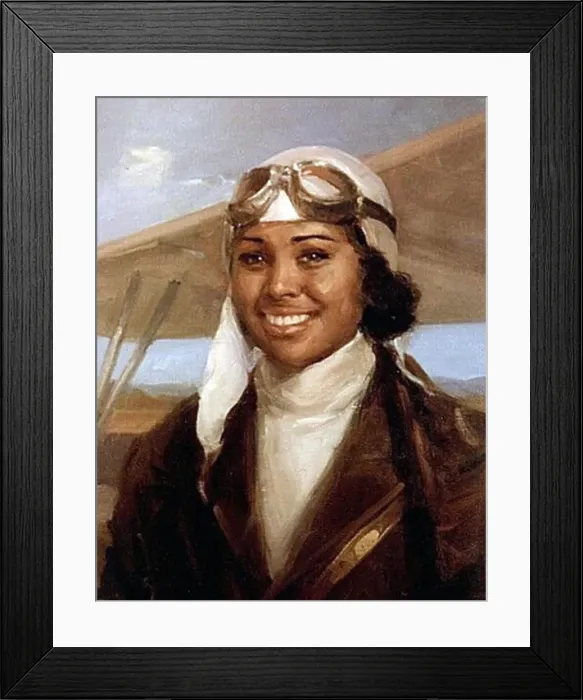 Framed Print : Bessie Coleman, American Aviator Framed Print : Bessie Coleman, American Aviator