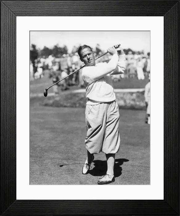 Framed Print : Pebble Beach, California: c. 1929 Golfer Bobby Jones playing at Pebble Beach Framed Print : Pebble Beach, California: c. 1929 Golfer Bobby Jones playing at Pebble Beach