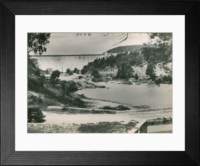 Framed Print : An historic photograph of the Wyangala Dam on the Lachlan River in New South Wales Framed Print : An historic photograph of the Wyangala Dam on the Lachlan River in New South Wales