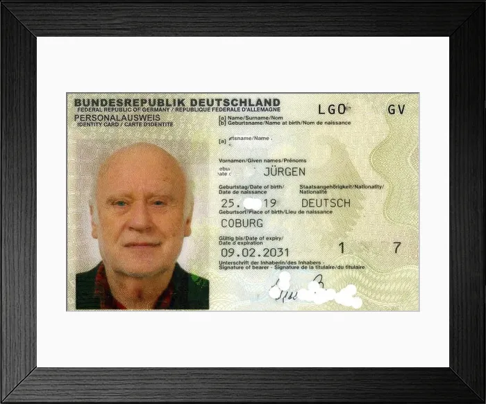 Framed Print : ID Of The Federal Republic Of Germany Framed Print : ID Of The Federal Republic Of Germany