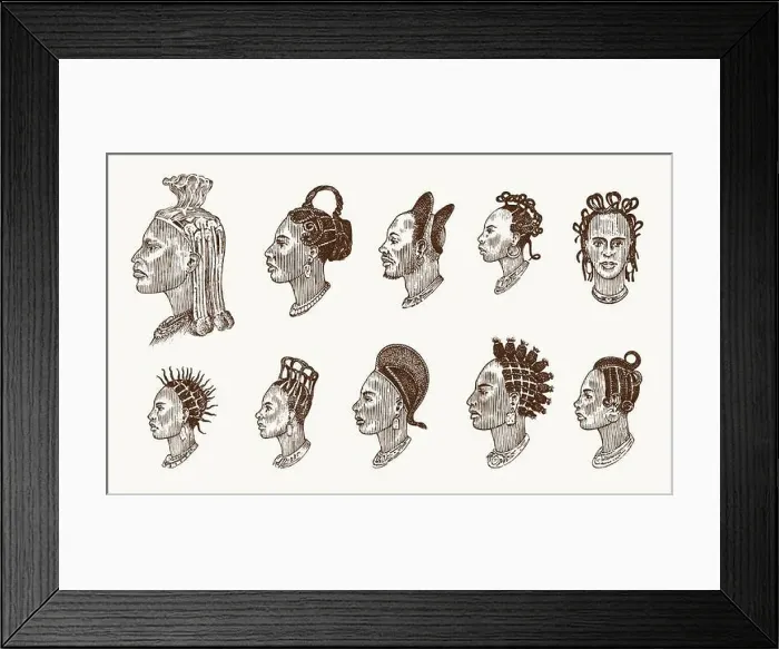 Framed Print : African national male hairstyles Framed Print : African national male hairstyles
