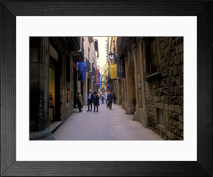 Framed Print : Spaniards, Spanish people, Carrer de Montcada, Ribera district, Barcelona, Barcelona Province, Spain, Europe Framed Print : Spaniards, Spanish people, Carrer de Montcada, Ribera district, Barcelona, Barcelona Province, Spain, Europe