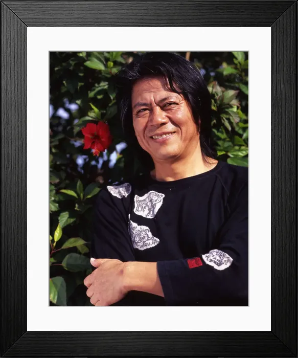 Framed Print : Okinawan woodblock artist, painter and sculptuer Bokunen Naka Framed Print : Okinawan woodblock artist, painter and sculptuer Bokunen Naka