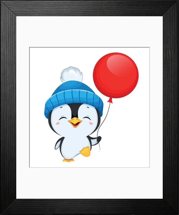 Framed Print : Cute little penguin cartoon character Framed Print : Cute little penguin cartoon character