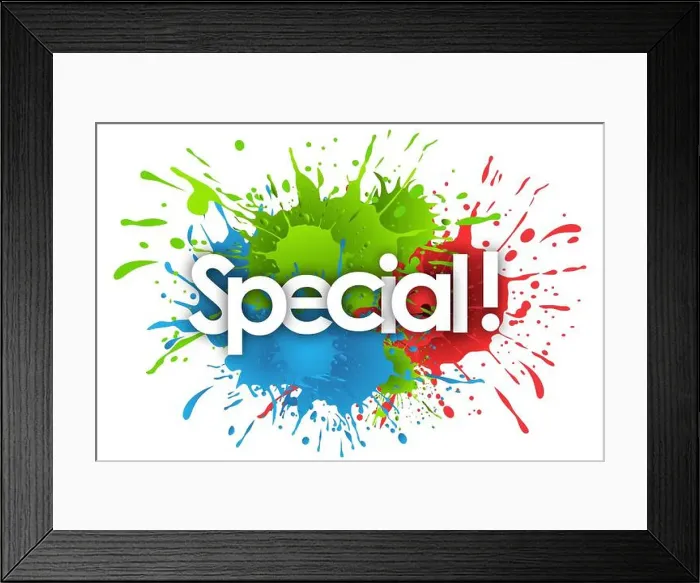 Framed Print : special word in splash's background Framed Print : special word in splash's background
