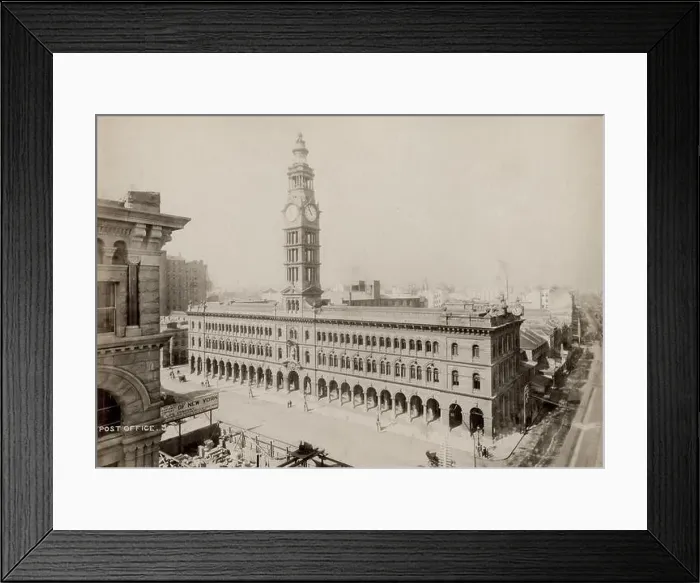 Framed Print : General Post Office, Sydney, NSW Australia c.1890's Framed Print : General Post Office, Sydney, NSW Australia c.1890's