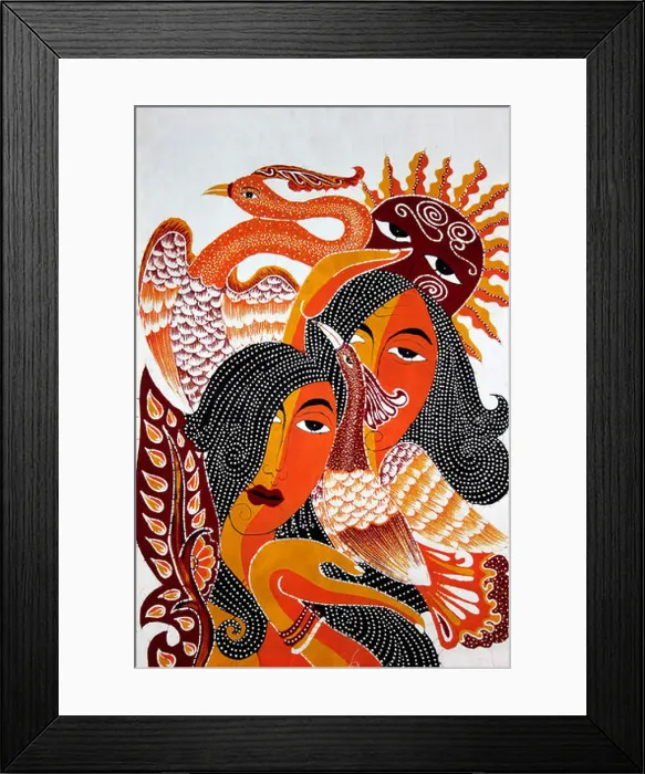 Framed Print : A Modern Style Sri Lanka Batik Framed Print : A Modern Style Sri Lanka Batik