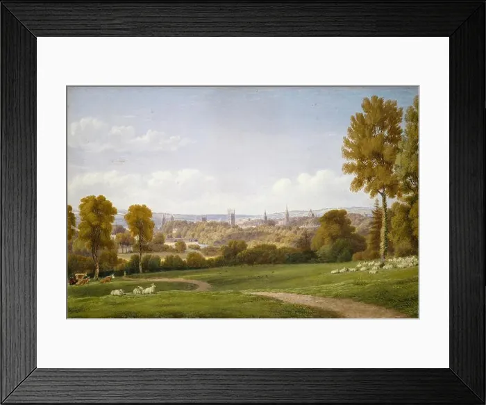 Framed Print : View of Oxford from Headington, c1803-1804. Artist: William Turner Framed Print : View of Oxford from Headington, c1803-1804. Artist: William Turner