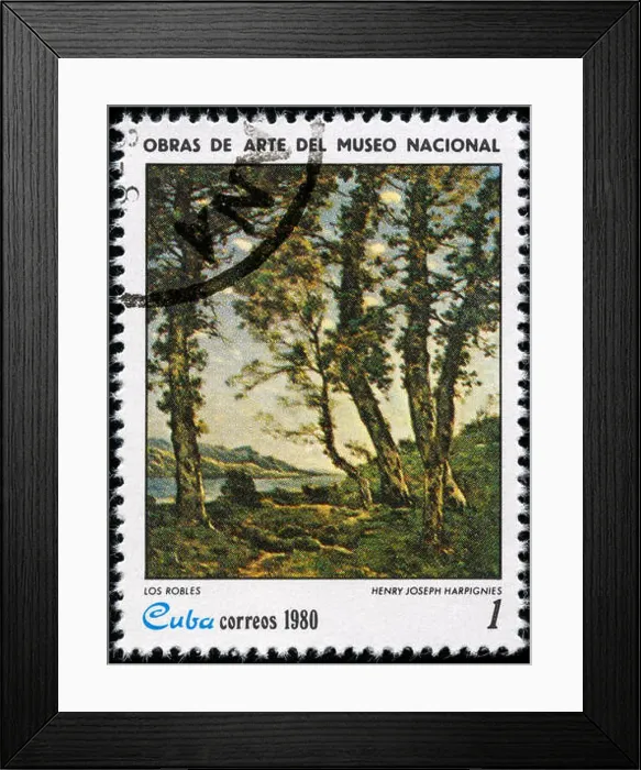 Framed Print : Postage stamp from Cuba in the Paintings from the National Museum series issued in 1980 Framed Print : Postage stamp from Cuba in the Paintings from the National Museum series issued in 1980