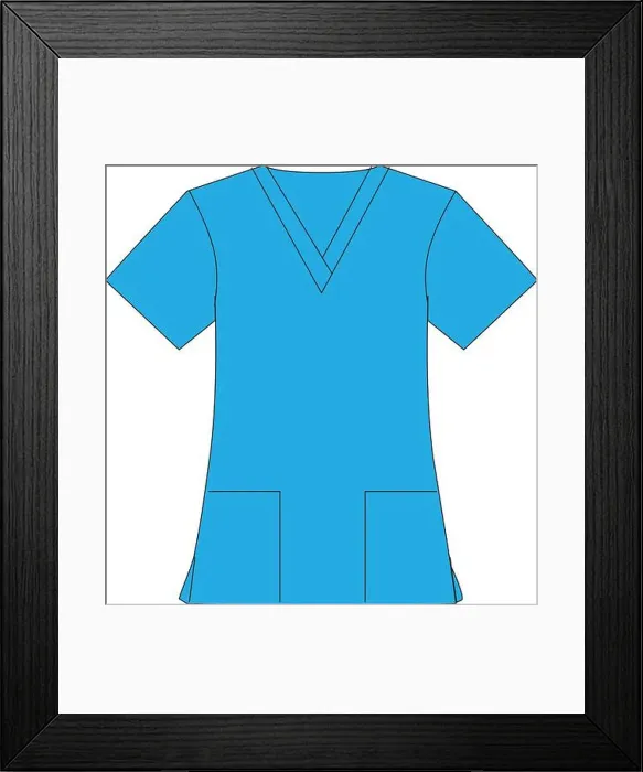 Framed Print : Medical Scrub Suit Design Template Framed Print : Medical Scrub Suit Design Template