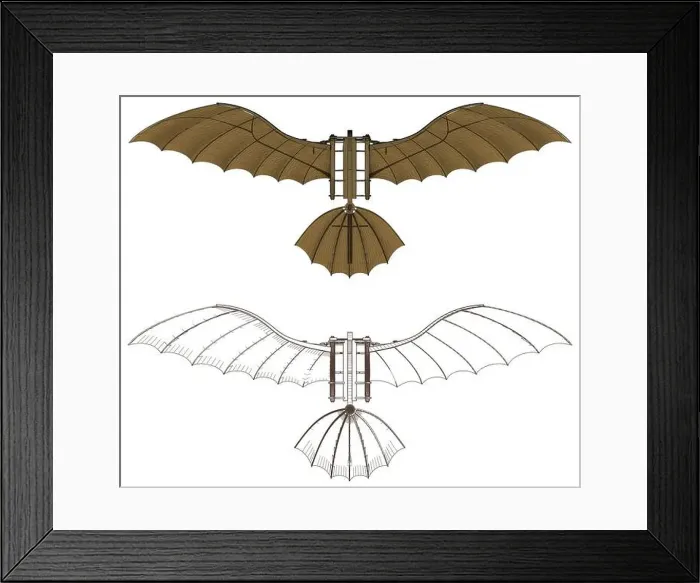 Framed Print : Leonardo Da Vinci Antique Flying Machine Framed Print : Leonardo Da Vinci Antique Flying Machine