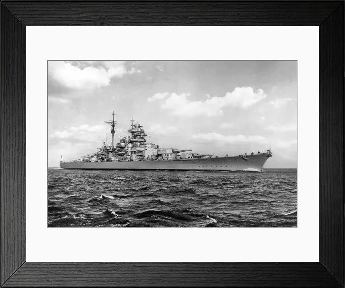 Framed Print : The German battleship Bismarck, World War II Framed Print : The German battleship Bismarck, World War II