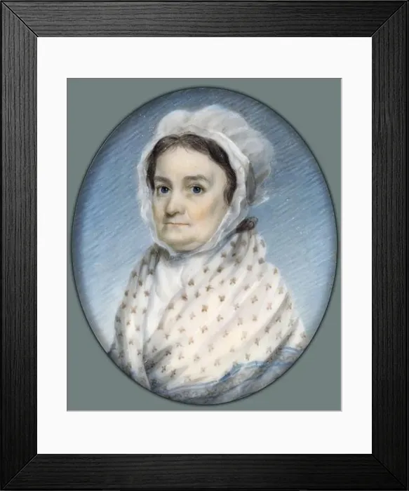 Framed Print : Mary Gould Almy 1792 / 1805 by Edward Greene Malbone Framed Print : Mary Gould Almy 1792 / 1805 by Edward Greene Malbone